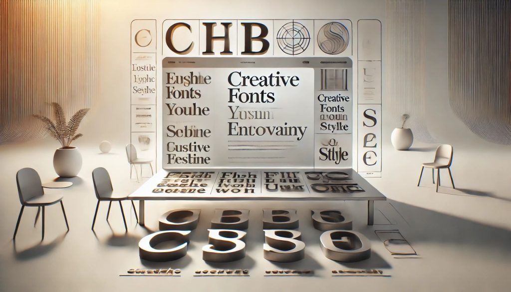 A visually appealing web design concept showcasing the power of typography with creative and modern fonts, enhancing user experience and aesthetics.